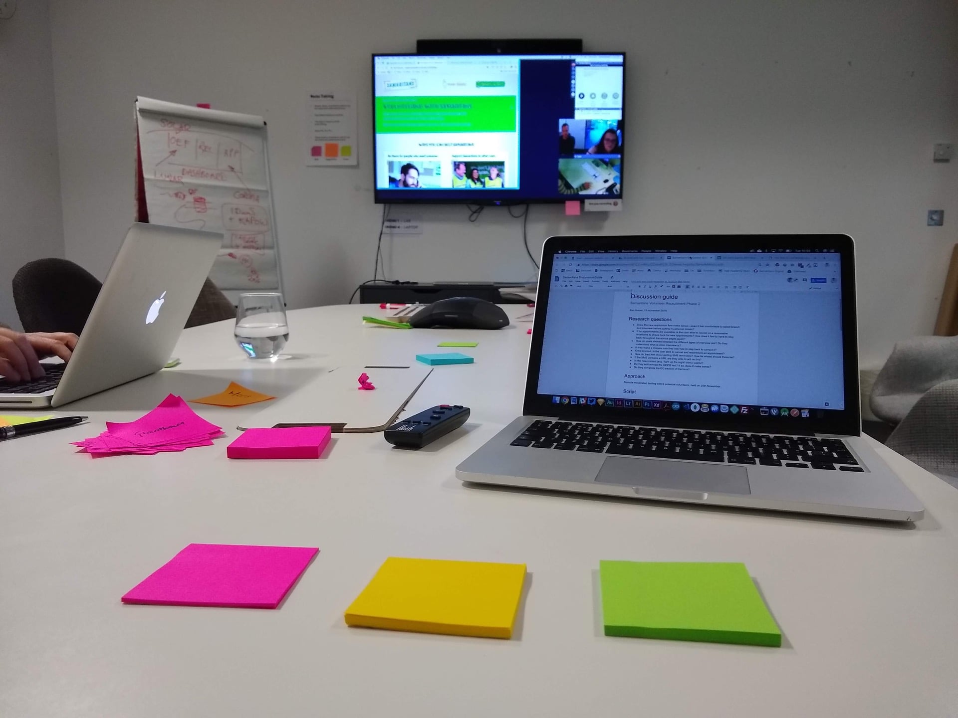 We use post-its a lot.